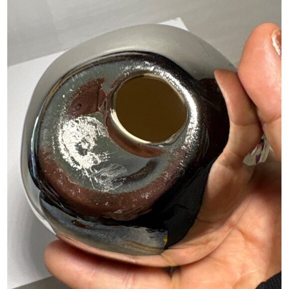 Apple Decor Silver Chrome Over Ceramic Teacher 3" Decorative Light Paperweight - Picture 4 of 4